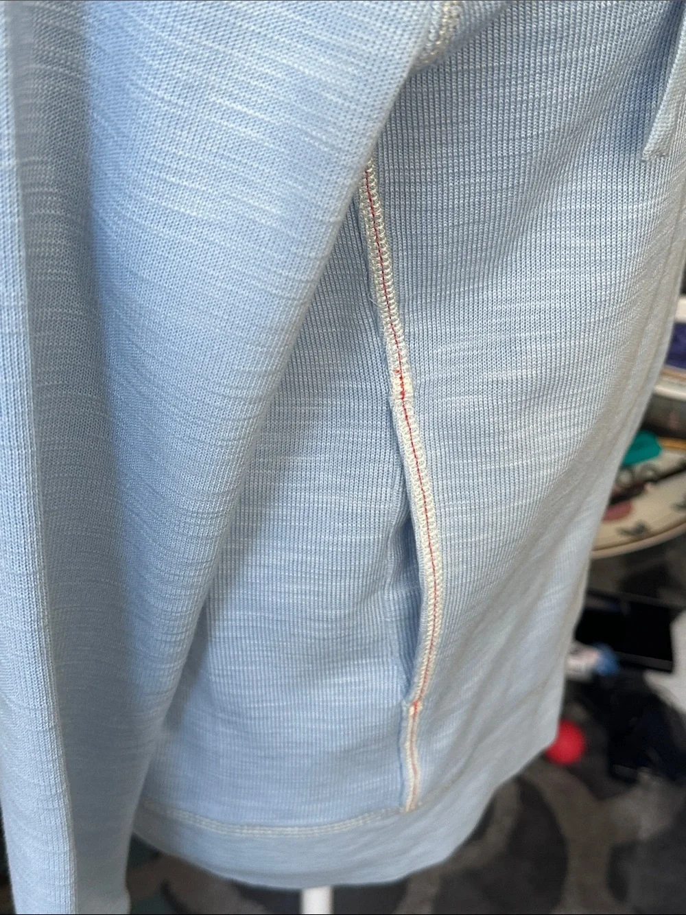 Tommy Bahama Light Blue Full-Zip Hoodie Jacket - Picture 3 of 6
